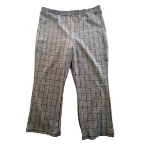 Wild Fable Plaid Straight‎ Leg Pants Womens XXL Gray Brown Preppy Dark Academia